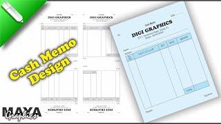 1/6 Size Cash Memo Design in Coreldraw | Cash Memo Kaise Banaye | Corelddrw tutorial | #coreldraw