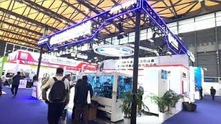 High speed half servo paper cup machine and inspection machine running on SWOP Shanghai Exhibition