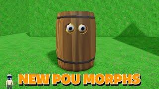 [UPD 56 ] How to get New Poo Barrel | Find POU MORPHS  !   #roblox  #Pou   #mindude