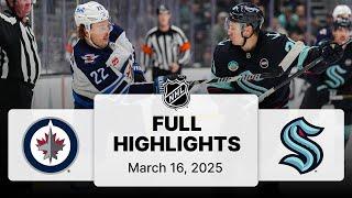NHL Highlights | Jets vs. Kraken | March 16, 2025