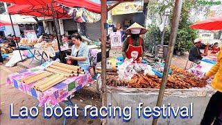 Lao Boat Racing Festival, one of the biggest events in Vientiane, Laos