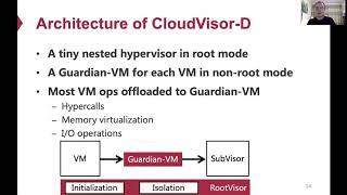 USENIX Security '20 - (Mostly) Exitless VM Protection from Untrusted Hypervisor through Disaggregate