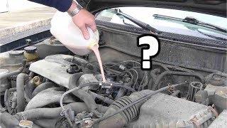 What happens if you fill up the ENGINE of a car with CHOCOLATE MILK instead of OIL?