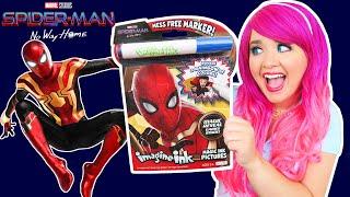 Coloring Spider-Man No Way Home Magic Ink Coloring Book | Imagine Ink Marker