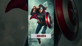 AI made country as a woman superhero #shorts #avengers #country #woman #superhero #marvel