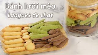 Bánh lưỡi mèo 3 vị, làm nhanh, đơn giản và ngon | Langues de Chat | Cat's Tongue Cookies