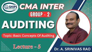 CMA - INTER - (Group 2) - Day 5 - Basic Concepts Of Auditing - Auditing