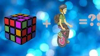 Rubiks Cube on Unicycle?!