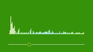 line audio spectrum green screen video with loading bar