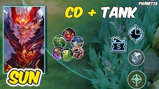 SUN EXP BUILD TANK HARD GAMEPLAY SOLO RANK - MOBILE LEGEND BANG BANG