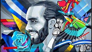 Pintando a NAYIB BUKELE / El Presidente más fresco de Latinoamérica. GRAFFITI X TNT