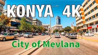 Konya 4K - Driving Downtown - City of Mevlana UHD - TURKEY