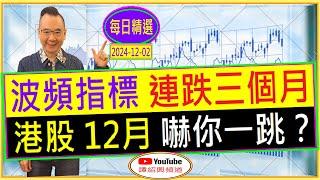 每日精選：港股 波頻指標 連跌三個月 12月嚇你一跳？/2024-12-02