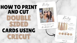 How to print and cut double sided cards in Cricut Design Space