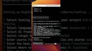 Getting Started with Nightwatch!