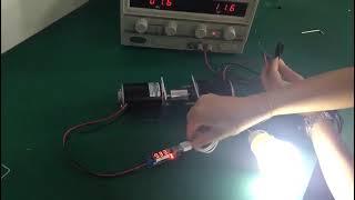 Xinda DC motor in testing