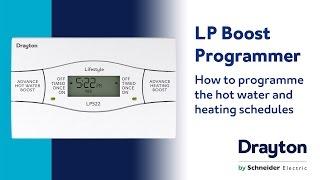 How to programme schedules on the LP Boost Programmer