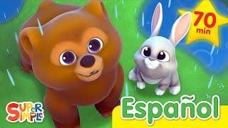 Gotas Caen Y Más | ¡Canciones Infantiles para la Primavera! | Super Simple Español