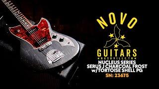 Peach Picks! | Novo Nucleus Serus J | Charcoal Frost - Tortoise Shell Pickguard | SN: 23675