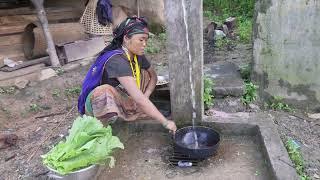 Nepali village || Cooking green beans and potatoes in the village