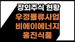 우정물류사업, 비에이에너지, 웅진식품 주가 체크하기