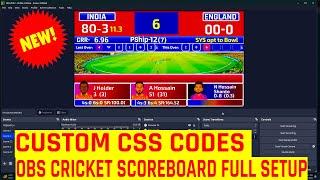 Cricket Live Scoreboard Kaise Banaye 2024 | Live Cricket Score Obs Setup |Cricket Live Software 2024