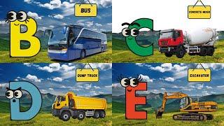 ABC Vehicles Song | A to Z Vehicles for Kids ️  | Learn with UZR Learning | #abcd #kids