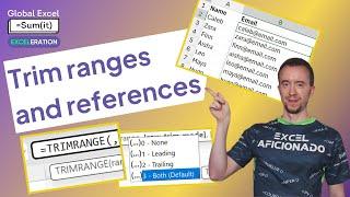 Trim ranges and references in Excel