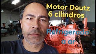 Motor Deutz,6 cilindros refrigerado a ar,dia de pintura.