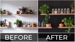 Trendy Black Kitchen Wall | House Renovation | DIY