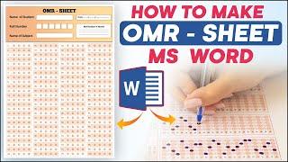 Wow How to Make OMR Sheet in Microsoft Word For Mock Test & Prelims Exams || MS Word Hindi Tutorial