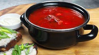 Ukrainian red borscht! Grandma's recipe in 30 minutes!