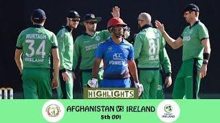 Highlights Afghanistan vs Ireland || 5th ODI || Afghanistan vs Ireland in India 2019