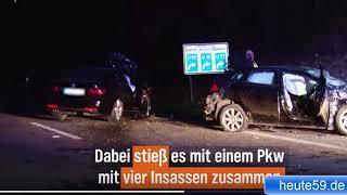 Unfall auf A33: Neun teils schwer Verletzte