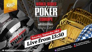  Finale des  €1.350 WSOP Europe NLH Mini Main Events #3, live aus dem King's  ️Hachi