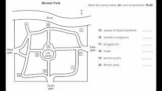 IELTS Listening Map with Answers and Script - Minster Park