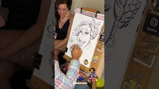 Loving her amazing vibe! - Fast caricature at party