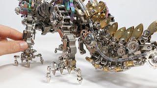 Mechanical Dragon made of 2030 metal parts | Magnetic Games