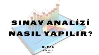 SINAV ANALİZİ NASIL YAPILIR?