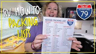 RV How-To: Lists for RV Packing