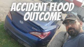 2016 Hyundai Genesis Accident car, Flood engine, Rescue attempt!