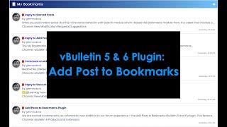 vBulletin 5 & 6 Plugin: Add Post to Bookmarks