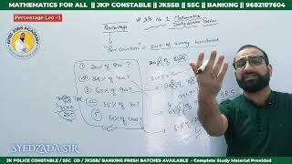 Percentage - LEC -1 || JKP || JKSSB || SSC || banking @ApniJobsAcademyCompetitiveexam