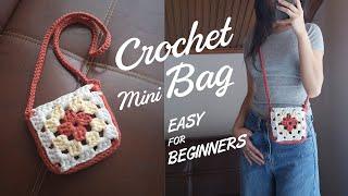 Crochet Mini Crossbody Bag - Tutorial for Beginners