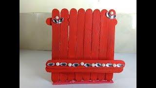 DIY Mobile Holder Stand // Beautiful Customized Mobile Phone Holder // DIY Ice cream Sticks Craft