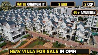 ID 1733 - New Villa For Sale in OMR ||Navalur || 3BHK || North Facing || 40+ Amenities