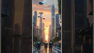 "Futuristic City Animation | AI-Generated Utopian World with Flying Cars & Robots"