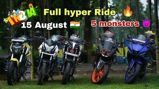 Happy 78th independence Day  | Full power ride  | KTM rc200, MT 15, R15, Dominar250, Ns200