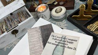 ASMR 앤틱 속에 숨은 레트로 빈티지 다이어리 꾸미기│빈티지 다꾸│Decorating vintage diary│vintage diary│4K