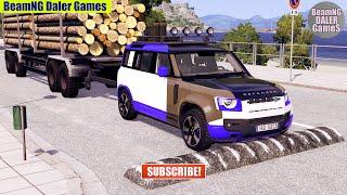 Cars vs Massive Magic Color Speed Bumps #514 BeamNG DALER Games BeamNG.Drive